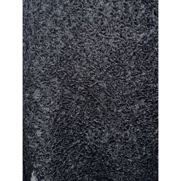 Jacket Black Curly Lamb Brown Fur Collar & Button Closure Small 1950 - Picture 6 of 14